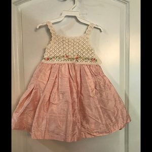 NWT Amazing silk crochet dress